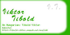 viktor tibold business card